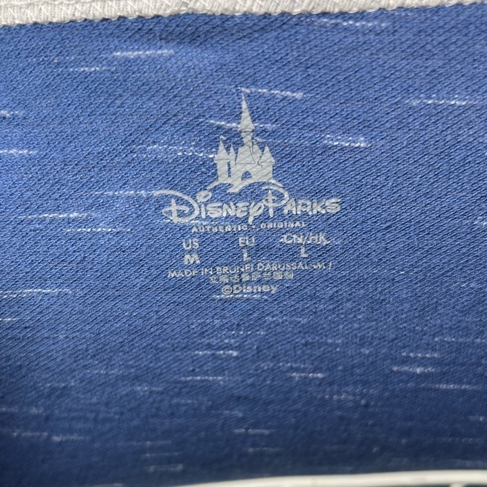 Disney Parks T-Shirt - V-neck with Buttons - Retro Style - Size M - Blue/White - Picture 4 of 4